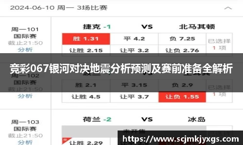 竞彩067银河对决地震分析预测及赛前准备全解析